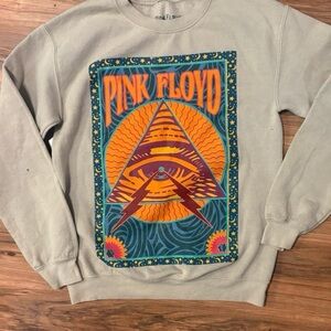 Pink Floyd women’s  Crewneck Sweater - Beige with Vibrant Graphic